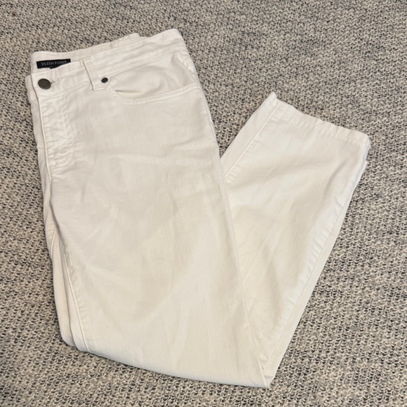 Eileen Fisher Denim - Eileen Fisher Organic Cotton White Straight Leg Jeans Women’s 6